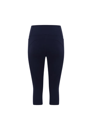 Lorna Jane Amy No Chafe Phone Pocket 3/4 Leggings - French Navy