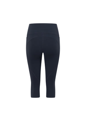 Lorna Jane Amy No Chafe Phone Pocket 3/4 Leggings - Platinum Navy