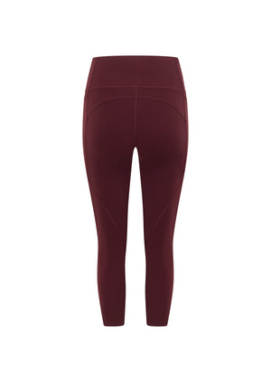 Lorna Jane Amy No Chafe Phone Pocket 7/8 Leggings - Cranberry