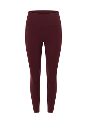 Lorna Jane Amy No Chafe Phone Pocket Ankle Biter Leggings - Cranberry