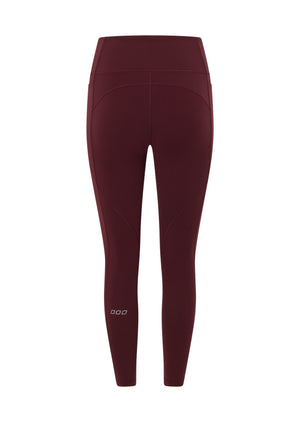 Lorna Jane Amy No Chafe Phone Pocket Ankle Biter Leggings - Cranberry