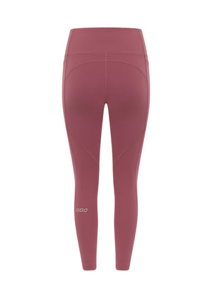 Lorna Jane Amy No Chafe Phone Pocket Ankle Biter Leggings - Dark Rose Blush