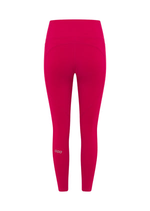 Lorna Jane Amy No Chafe Phone Pocket Ankle Biter Leggings - Raspberry
