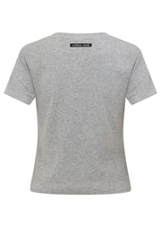 Lorna Jane LJ Basics Slim Rib T-Shirt - Grey Marl