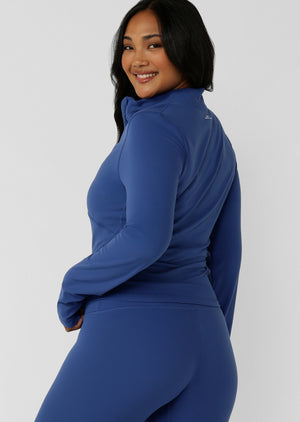 Lorna Jane Liberty Active 1/2 Zip Long Sleeve Top - Storm