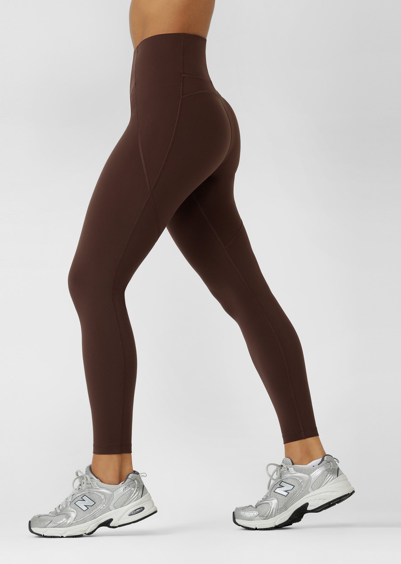 Lorna Jane Booty Lift And Support Pocket Full Length Leggings - Espresso