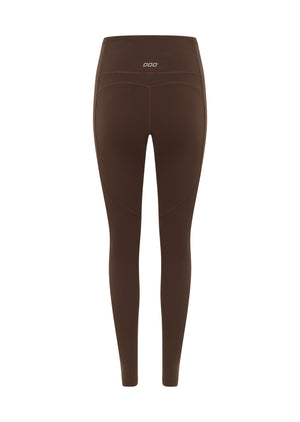 Lorna Jane Booty Lift And Support Pocket Full Length Leggings - Espresso