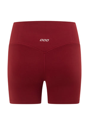 Lorna Jane Lotus Phone Pocket 14cm Bike Shorts - Cherry