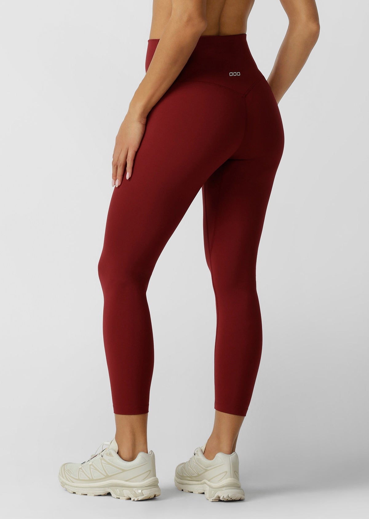 Lorna Jane Lotus Phone Pocket Ankle Biter Leggings - Cherry