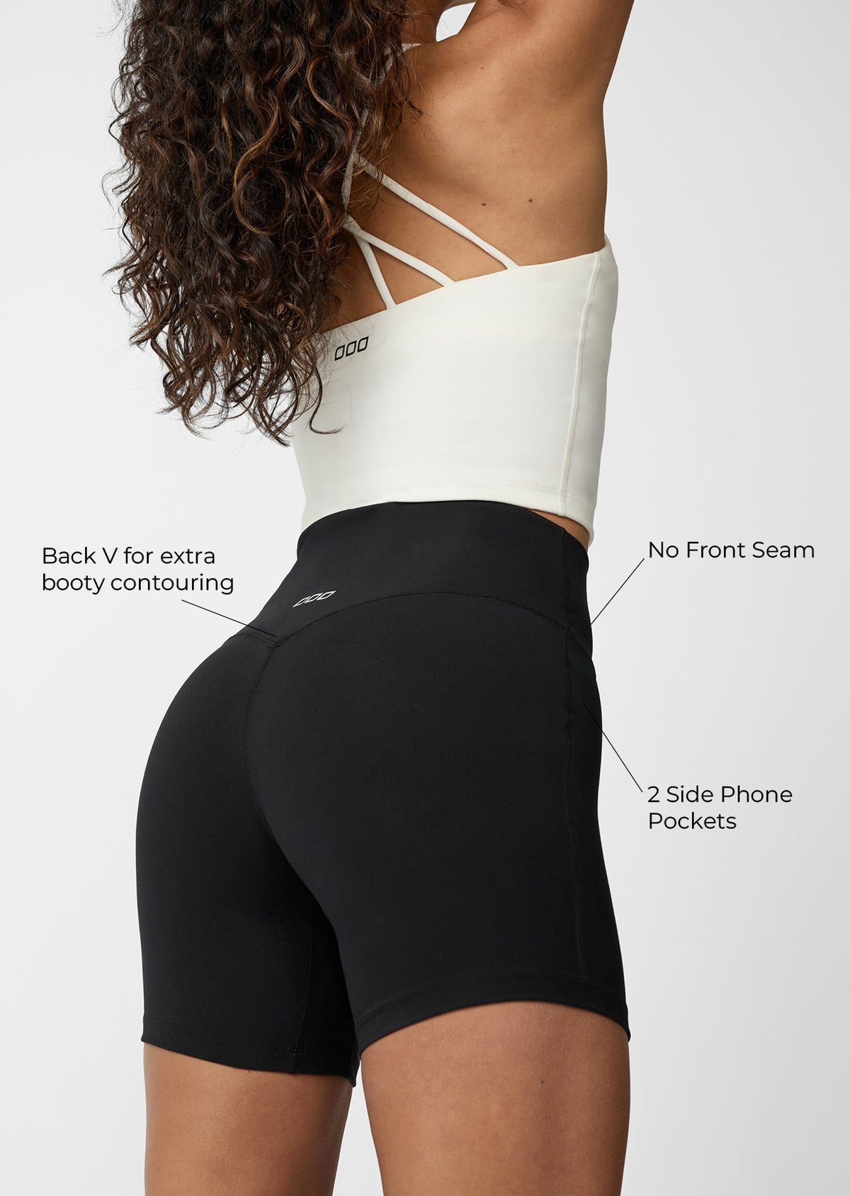 Lorna Jane Amy No Ride 2 Pocket 14cm Bike Shorts - Black