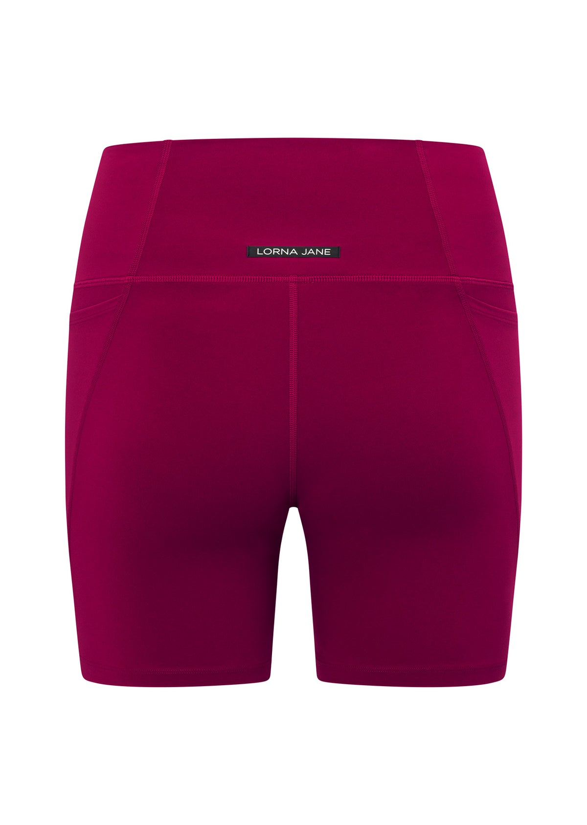 Lorna Jane Hi-Fold No Ride Pocket Bike Shorts - Persian Rose