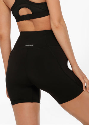Lorna Jane Hi-Fold No Ride Recycled Ride Bike Shorts - Black