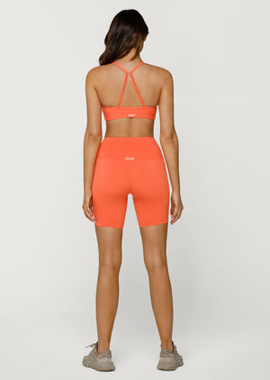 Lorna Jane Lotus 19cm Bike Shorts - Satsuma