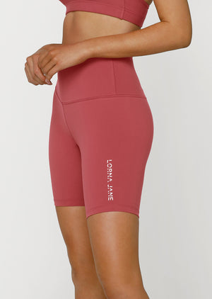 Lorna Jane Lotus 19cm Bike Shorts - Raspberry Sorbet
