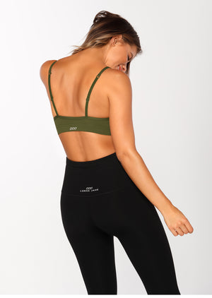 Lorna Jane Pammy Sports Bra - Army Green