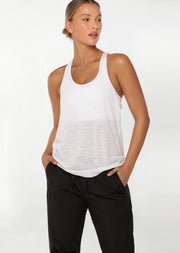Lorna Jane Slouchy Gym Tank - White