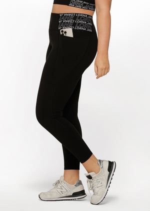 Lorna Jane Superior Phone Pocket Ankle Biter Leggings - Black