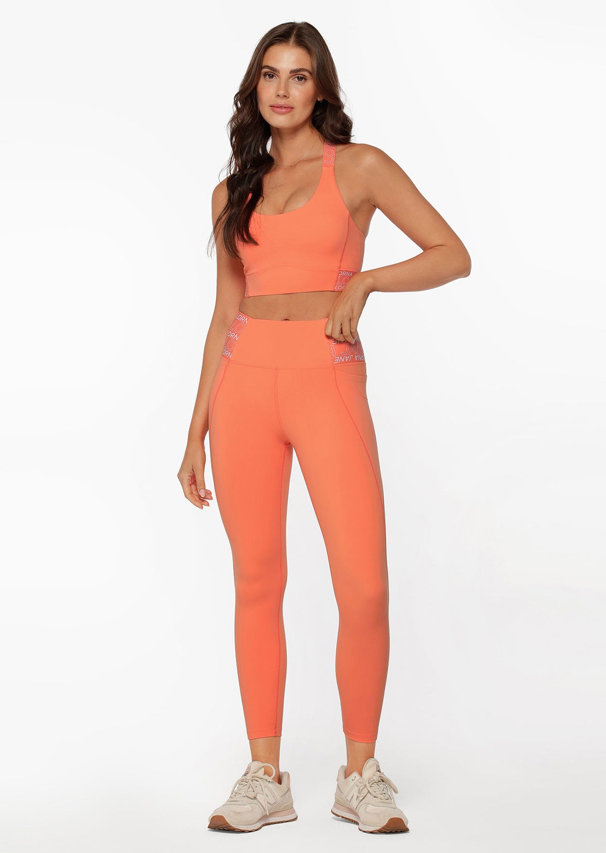 Lorna Jane Superior Phone Pocket Ankle Biter Leggings - Sunset Orange