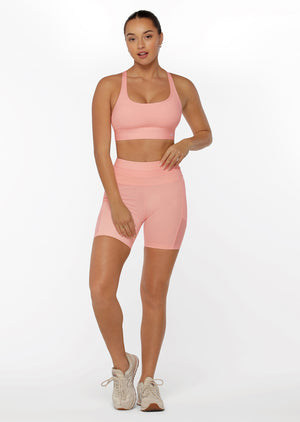 Lorna Jane Ultra Hold Booty Bike Shorts - Blushed Pink