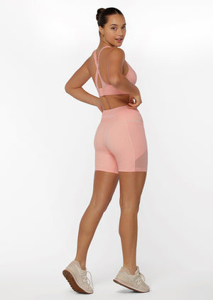Lorna Jane Ultra Hold Booty Bike Shorts - Blushed Pink