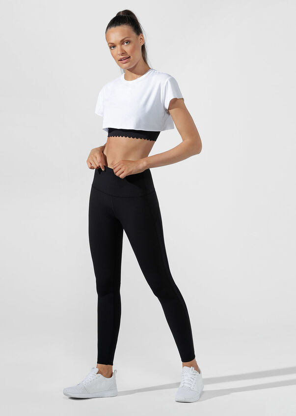 Extreme Cropped Active Tee | White | Lorna Jane USA