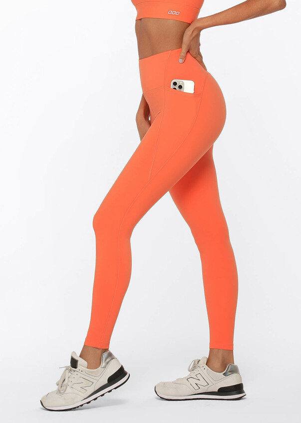 No Chafe Aloe Vera Full Length Leggings, Orange