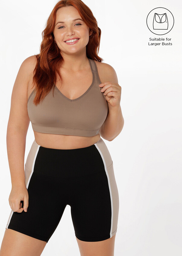 Hold And Mould Sports Bra, Beige