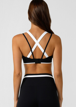 Abercrombie & Fitch Lorna Jane compress and compact high impact sports bra  in black - ShopStyle