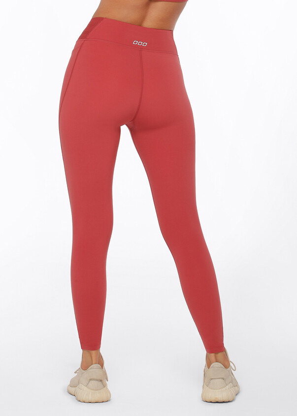 Made by Johnny Women's Peached Front Seamless Leggings with Side Pocket  Full-Length Yoga Pants S DUSTY_RED 