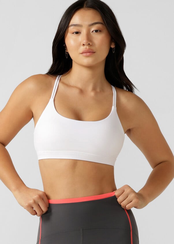Oh So Soft Yoga Bra - White, Women's Sports Bras