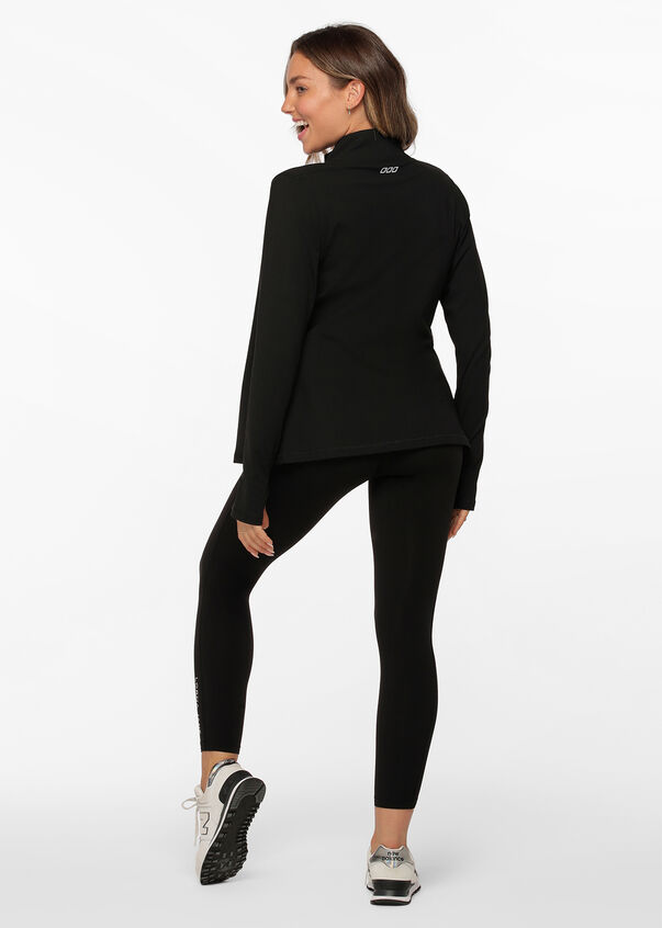 Lorna Jane Womens Black Thermal Endurance Stretch-jersey Jacket L
