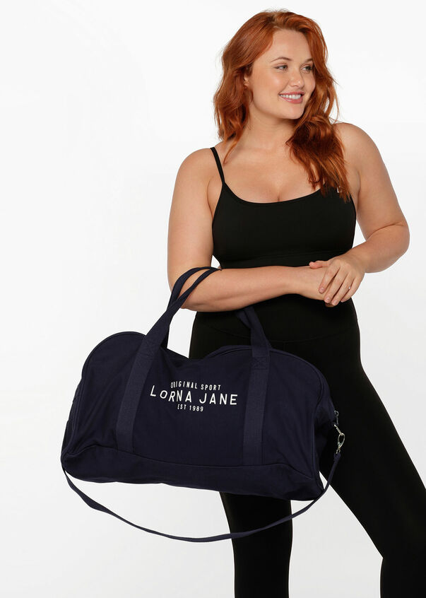 Navy Blue Canvas Duffle Bag  Perfect For The Gym Or Weekends Away