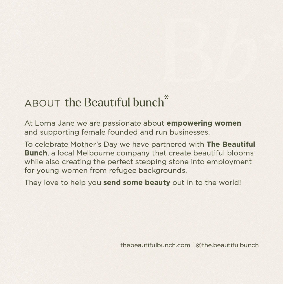 Lorna Jane & Beautiful Bunch Collab Information