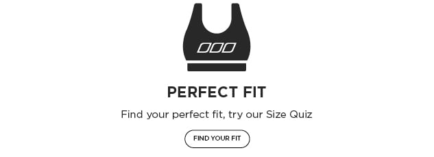 Sports Bra Image with perfect fit information