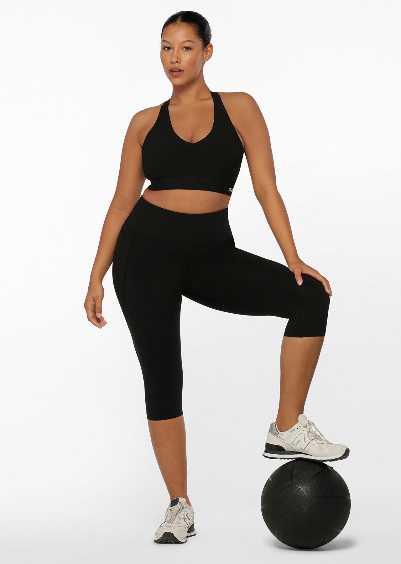 Distance Stomach Support Phone Pocket 3/4 Leggings